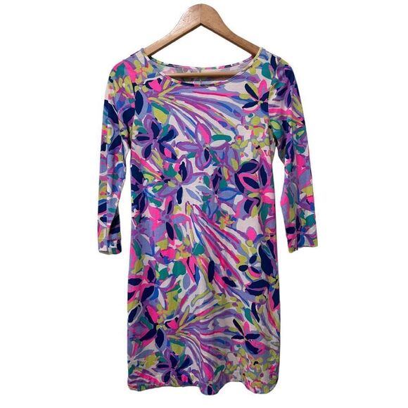 Lilly Pulitzer Marlowe Havin A Blast Floral Shiftt Dress Multicolor Size XS - Picture 1 of 13